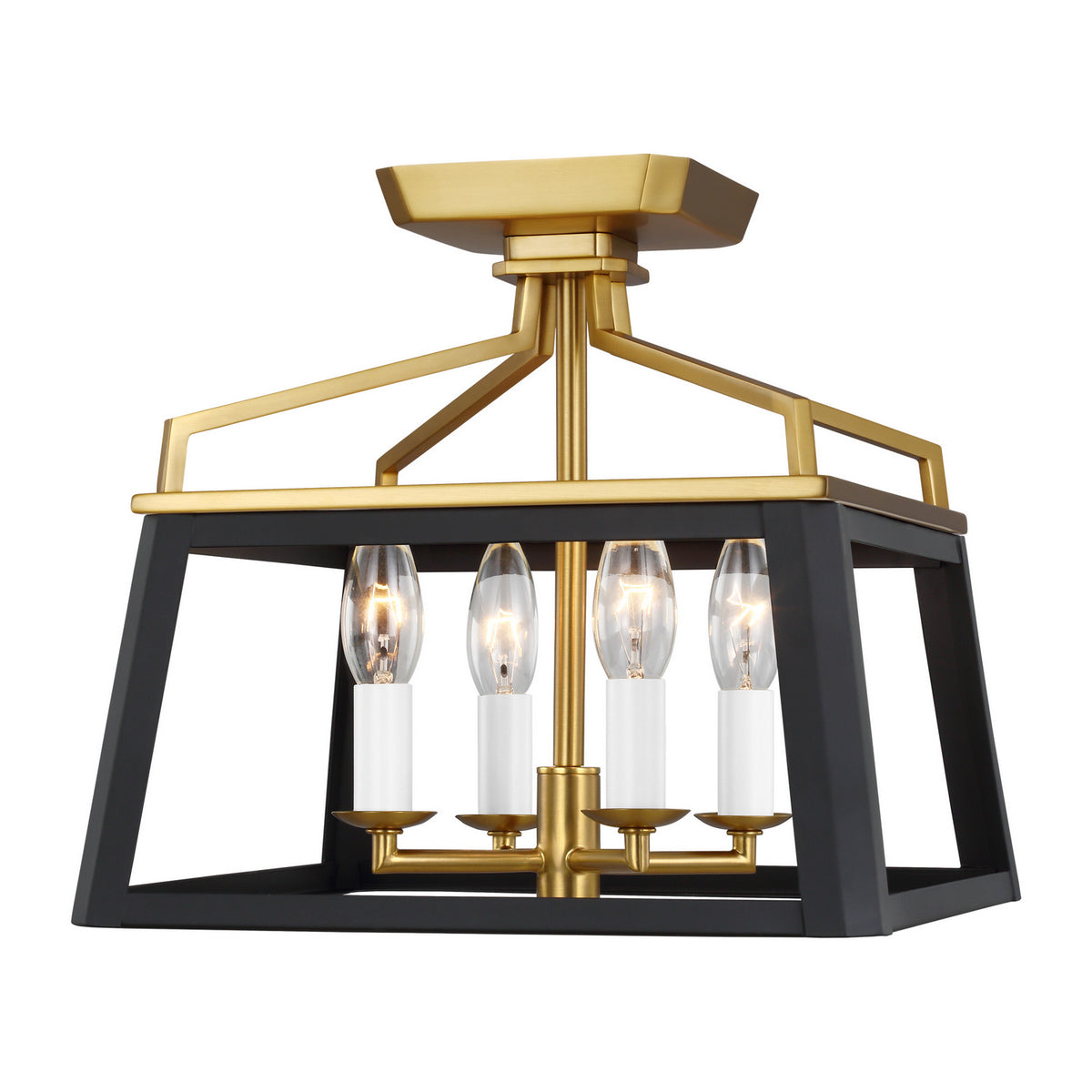 Four Light Flush Mount — 11.25", 60 W