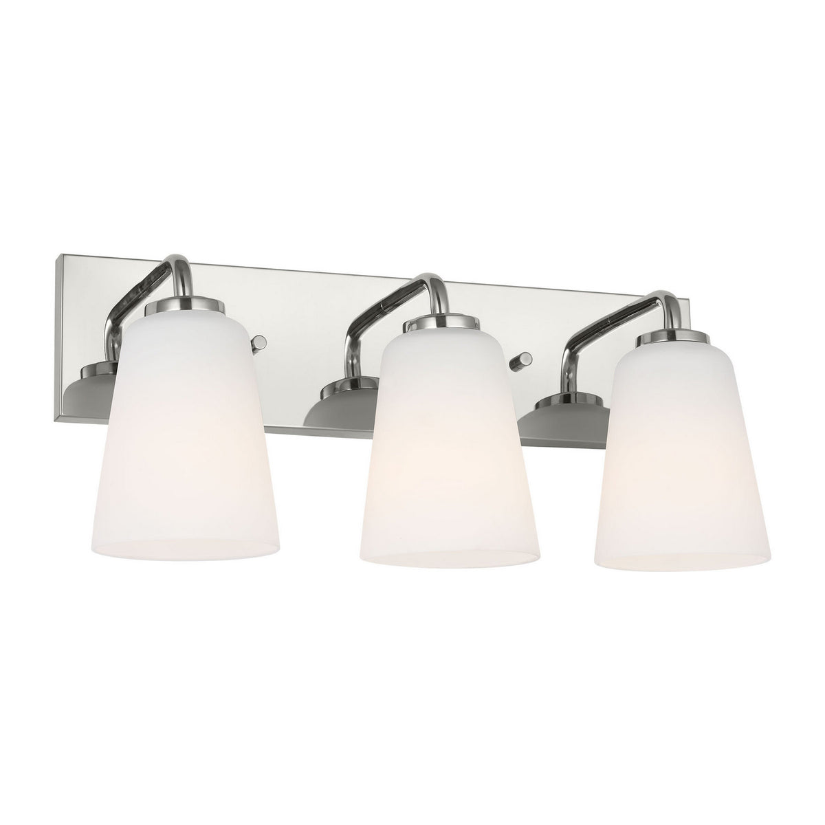 Miles Three Light Bath — Etched white glass