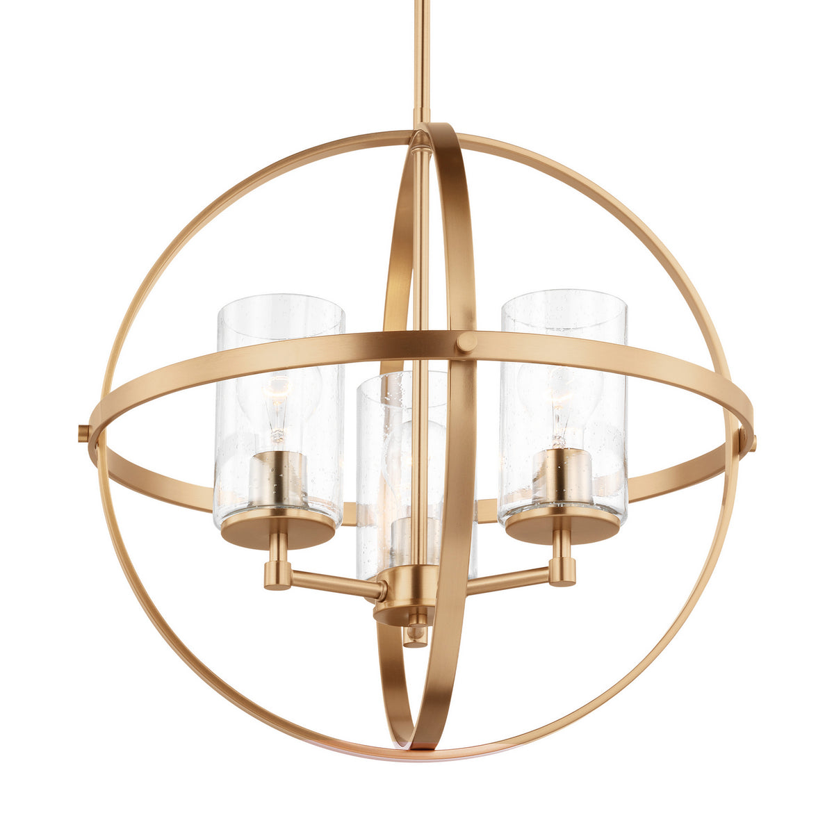 Alturas Three Light Chandelier — Clear Seeded