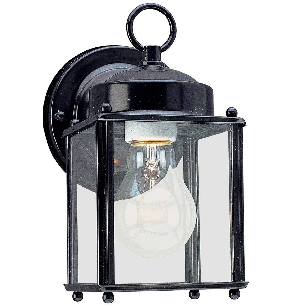New Castle Small Outdoor Wall Lantern — Clear