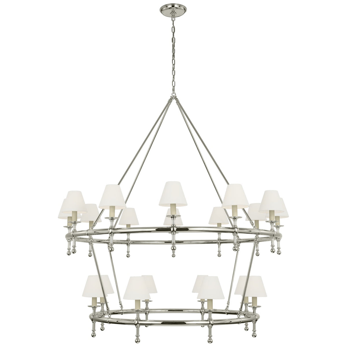 Classic 54" Two-Tier Ring Chandelier