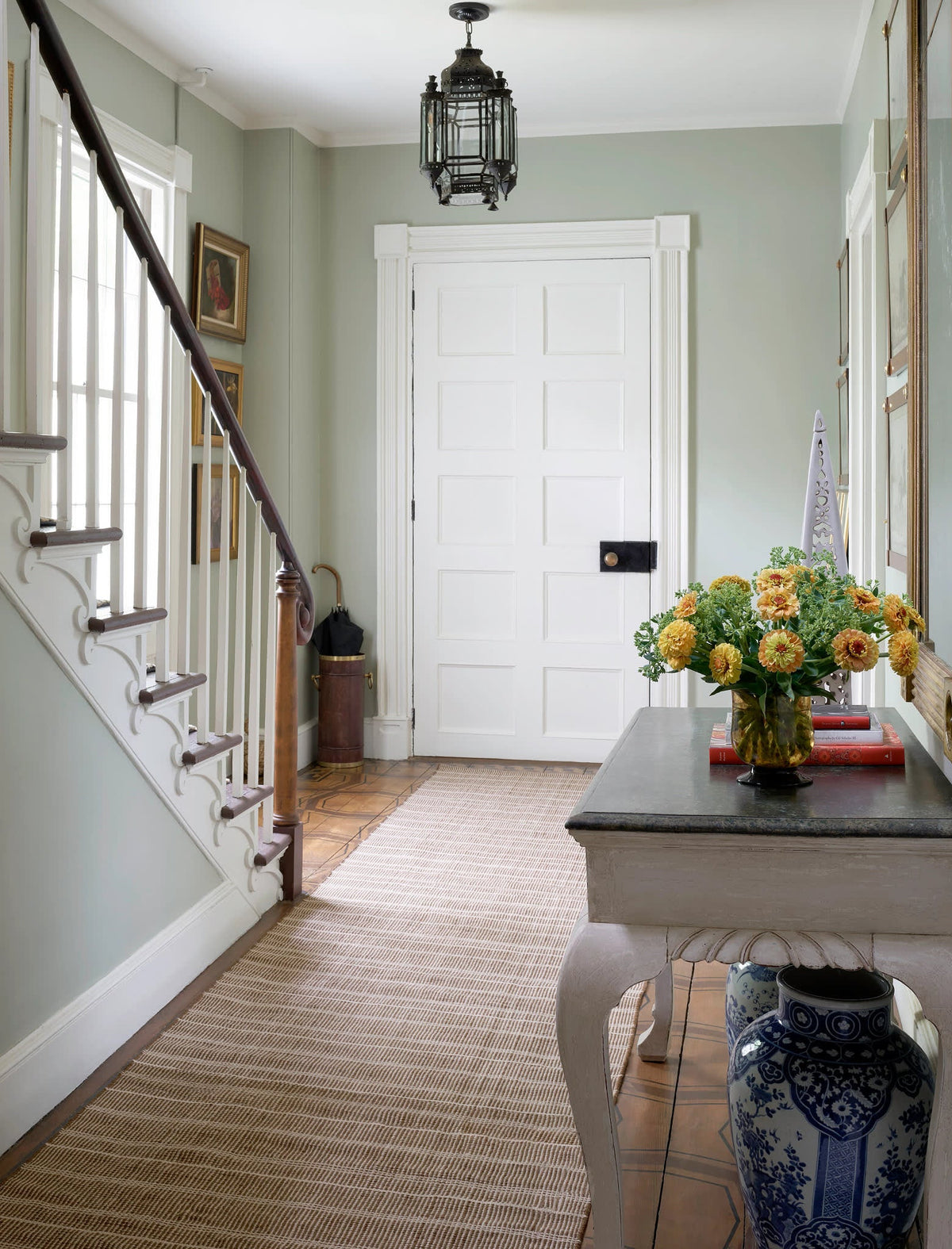 Dash & Albert Samson Handwoven Indoor/Outdoor Rug in Oak, hallway runner