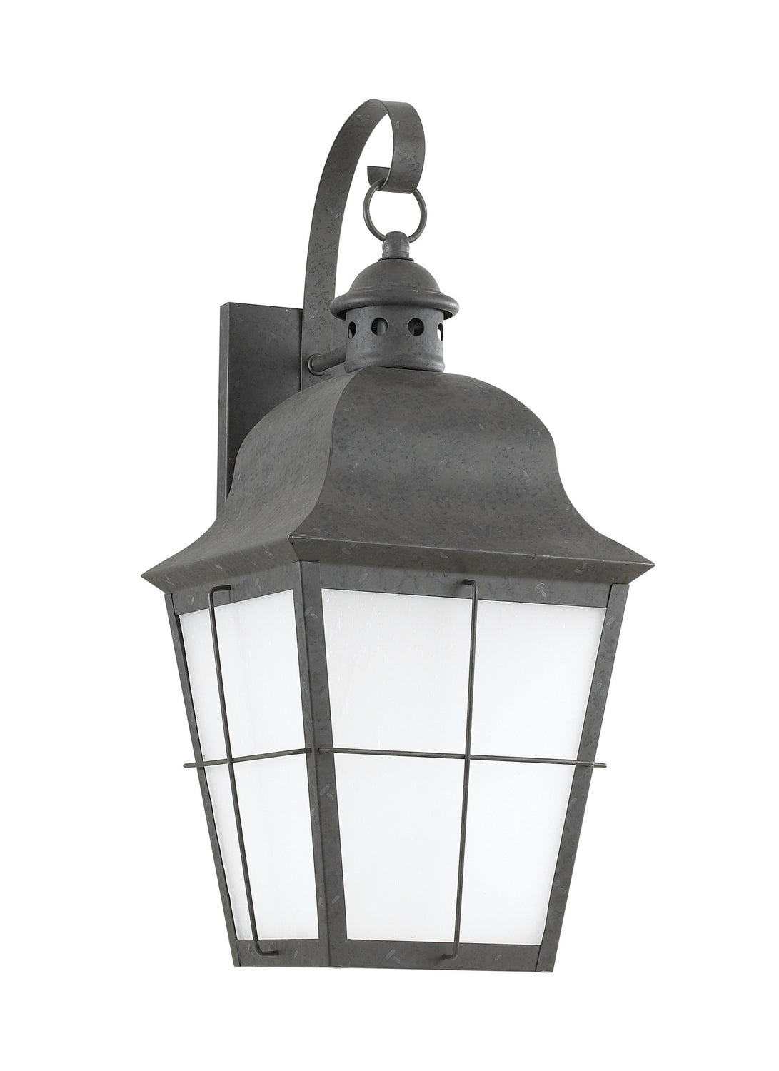 One Light Outdoor Wall Lantern — 21.00", Frosted Seeded