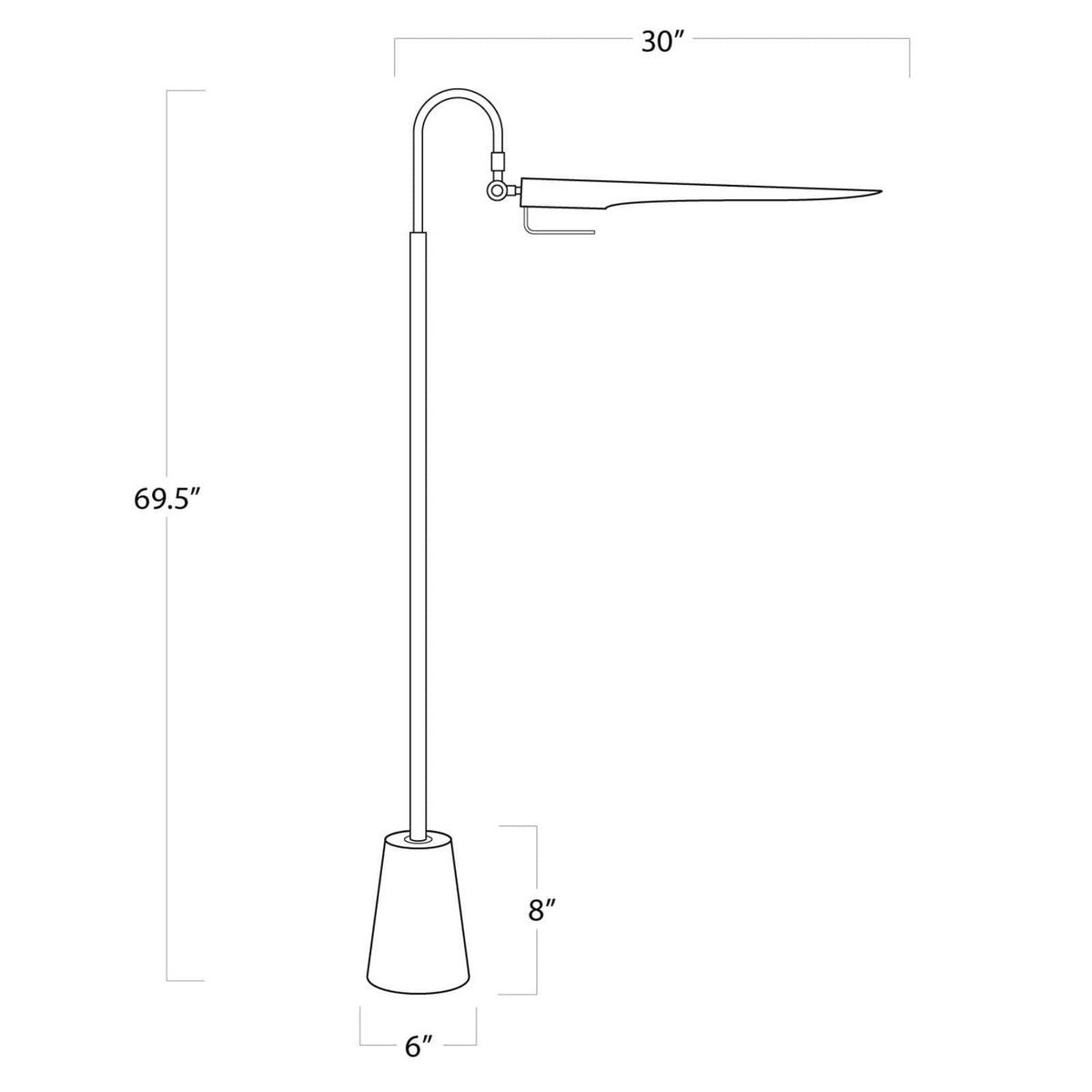 Raven One Light Floor Lamp