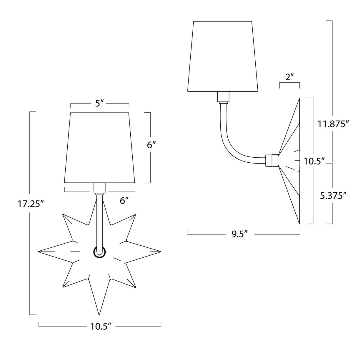 Etoile One Light Wall Sconce