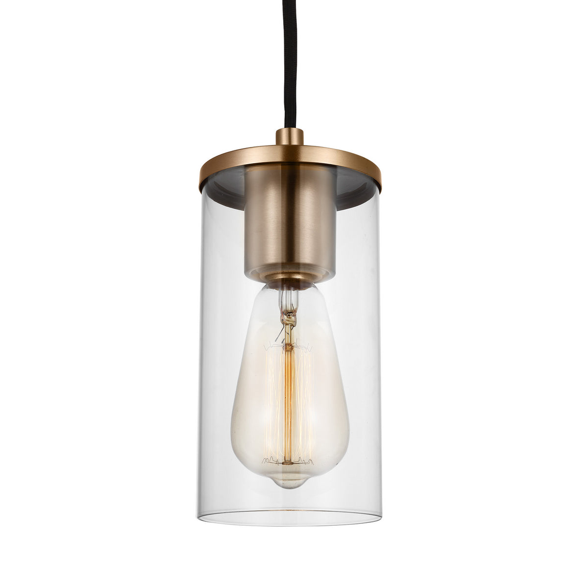 One Light Mini-Pendant — Clear, 60 W