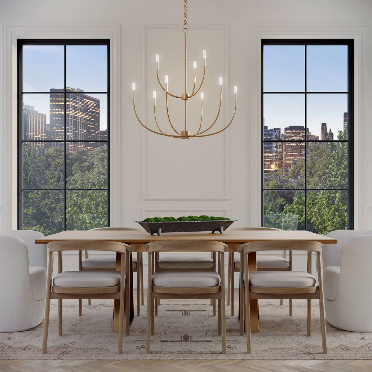 Nine Light Chandelier — 34.00", 40 W