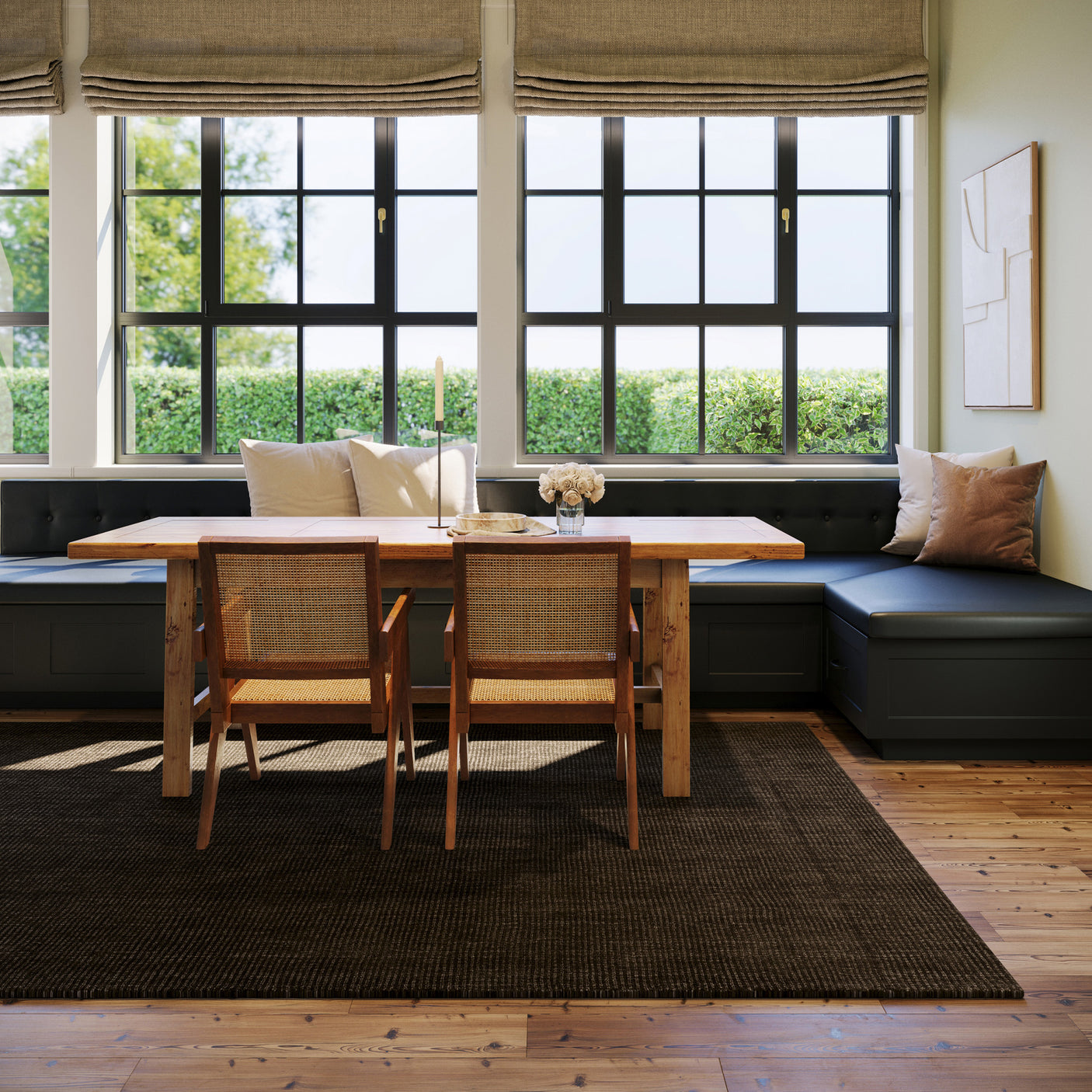 Nate Berkus Crosby Solid Wool Cozy Area Rug