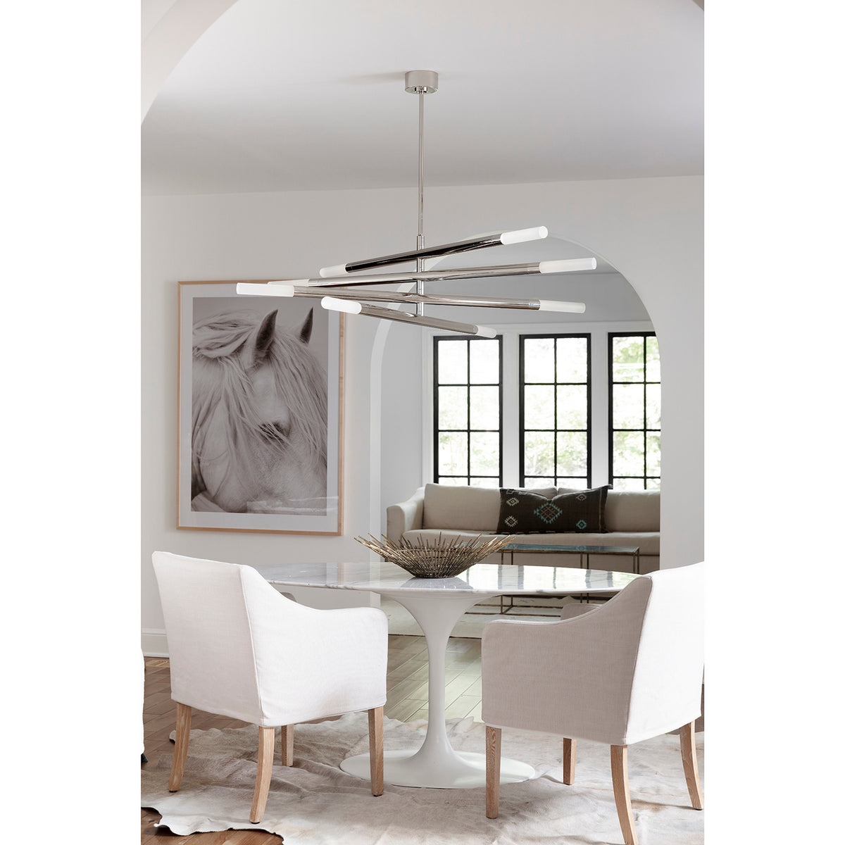 Wick Eight Light Chandelier
