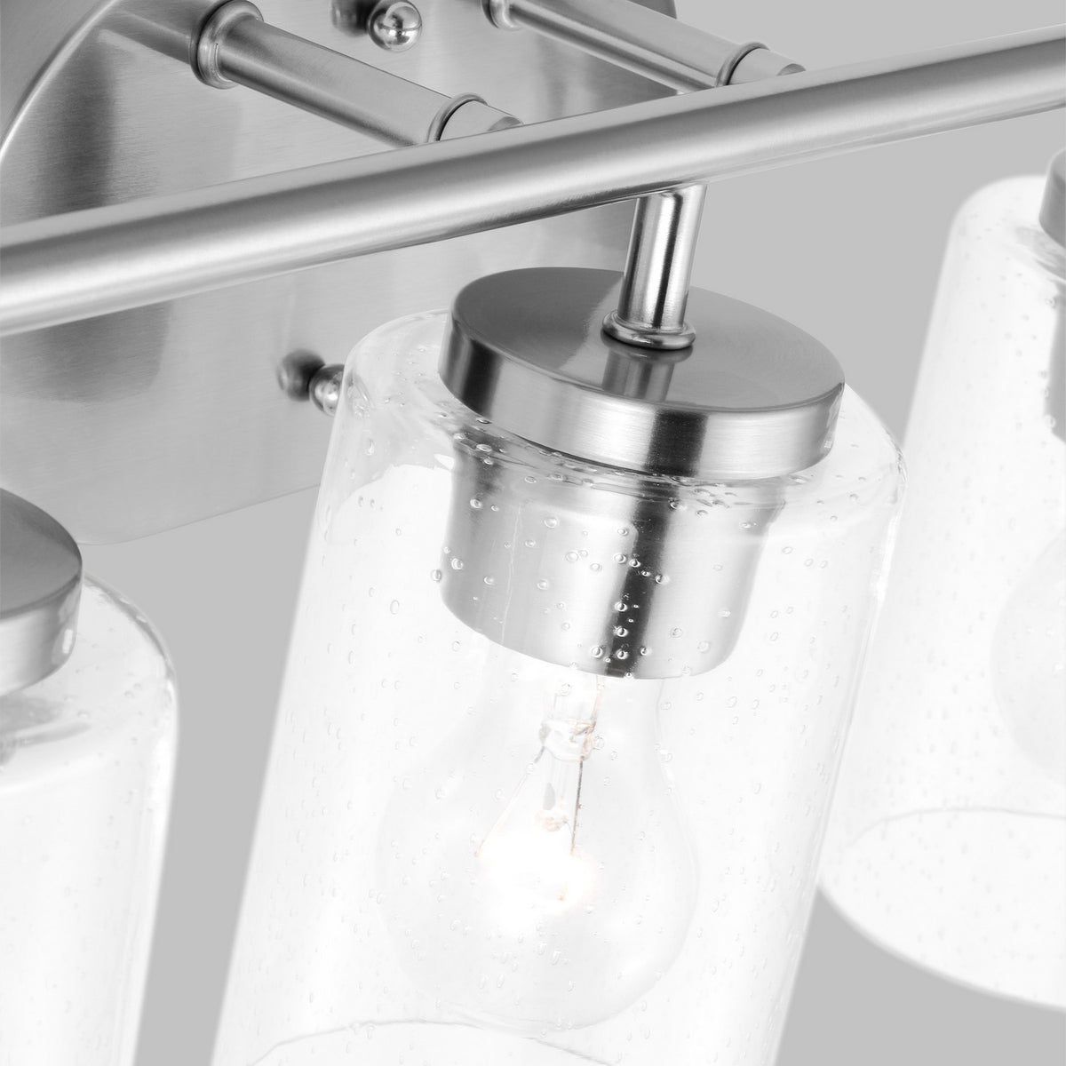 Oslo 3-Light Bath Sconce — Clear Seeded