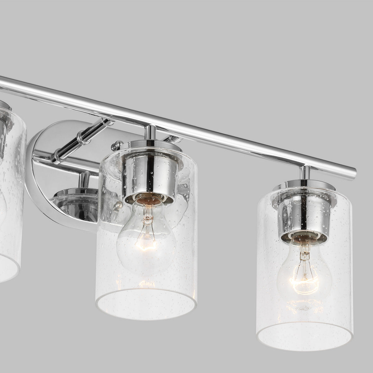 Oslo 3-Light Bath Sconce — Clear Seeded