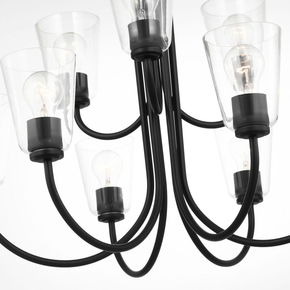 Miles Nine Light Chandelier — Clear