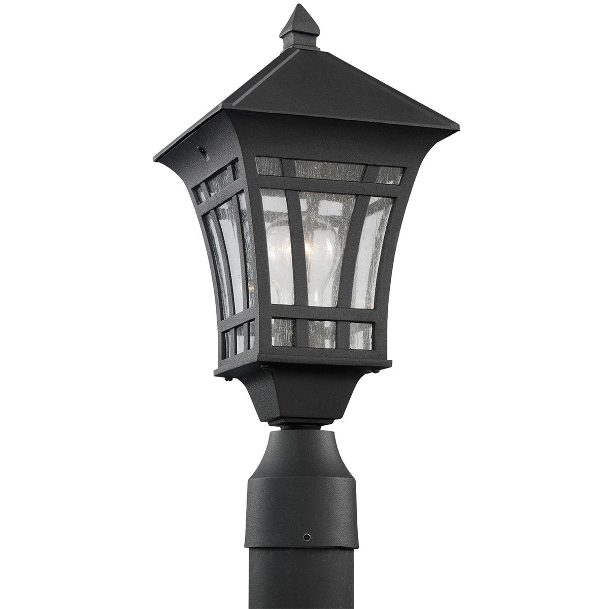 Herrington 16.5" Post Lantern — Clear Seeded