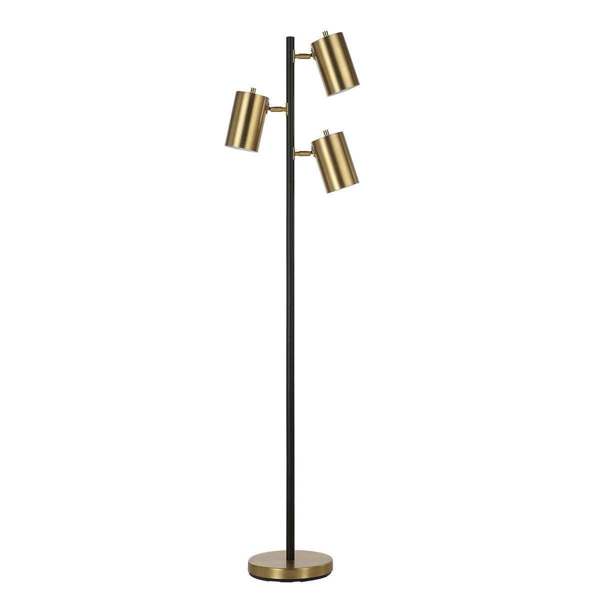 Meandros Three Light Floor Lamp — Plated Brushed Brass