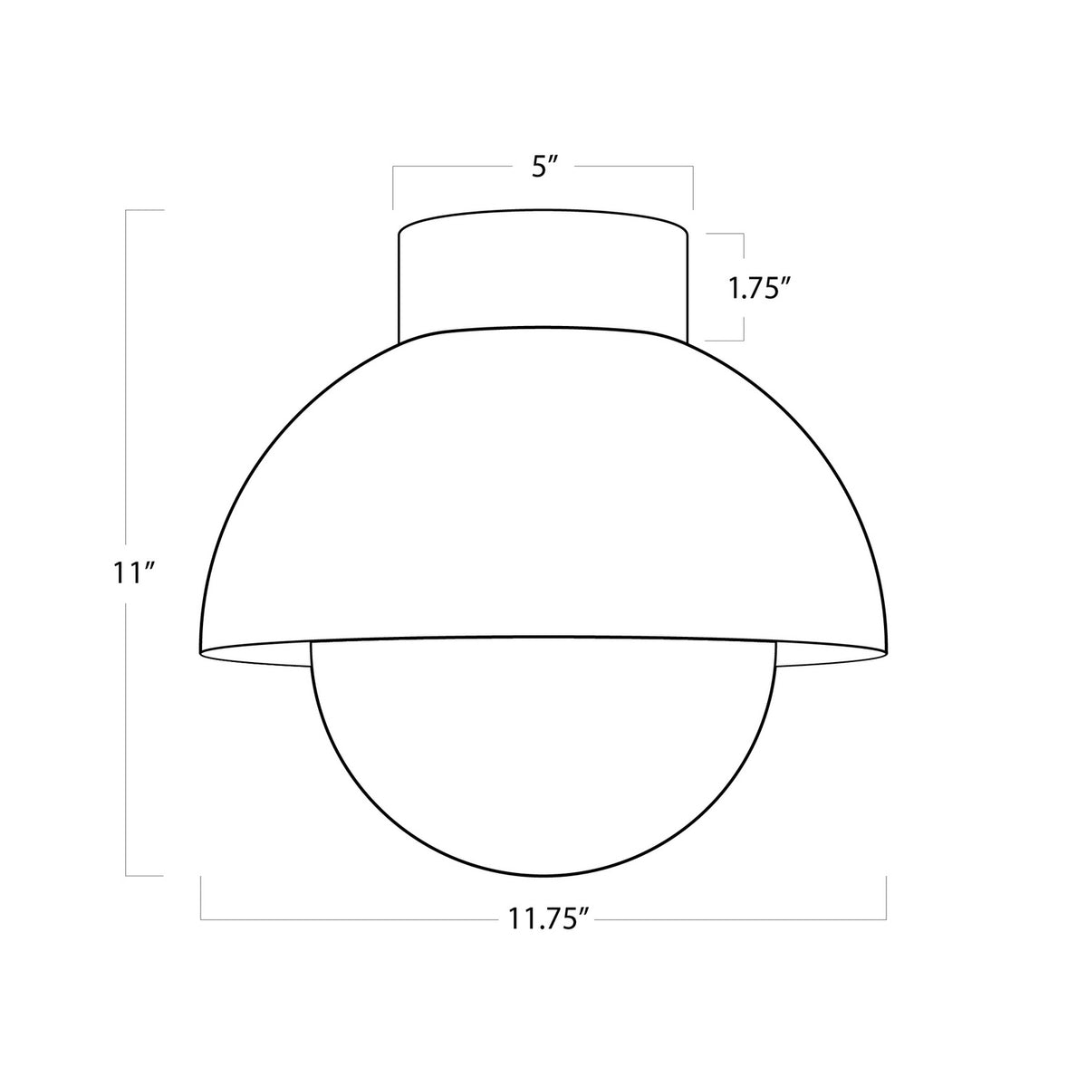 Montreux One Light Flush Mount