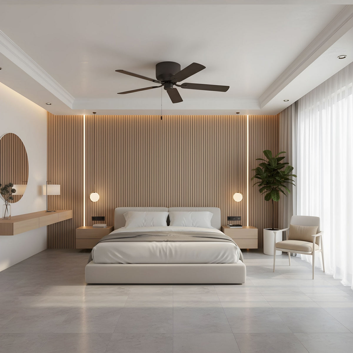 Linden 52" Hugger Ceiling Fan
