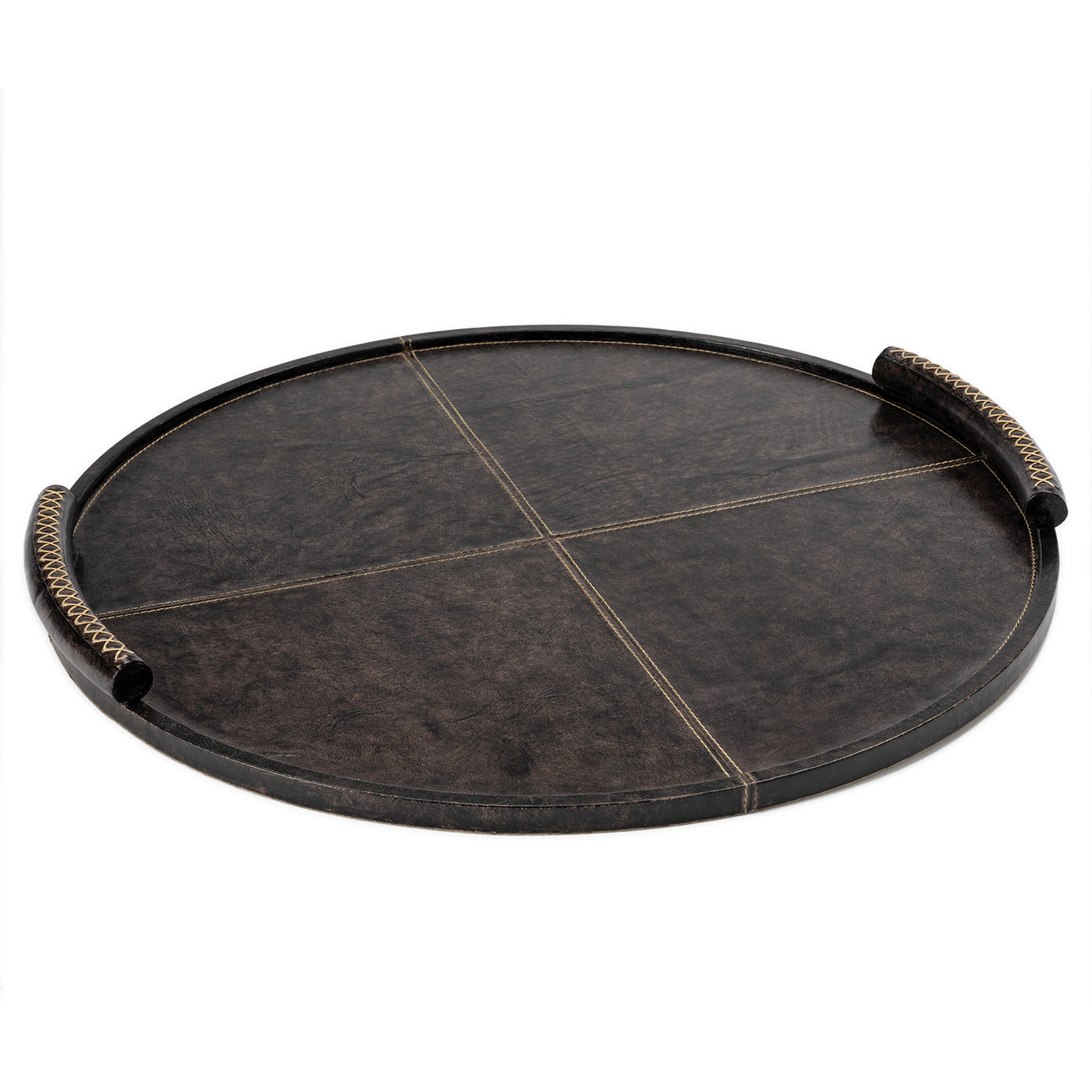 Forte Leather Tray Round Large