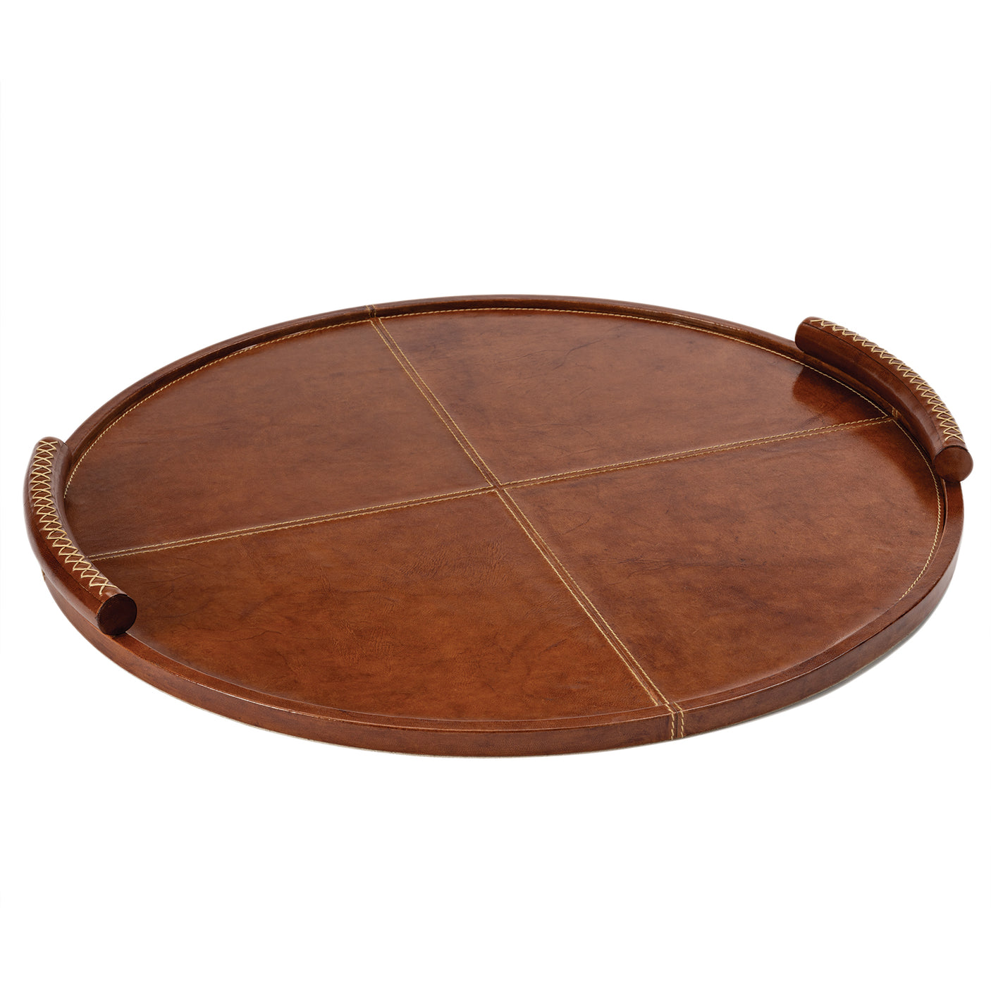 Forte Leather Tray Round Large