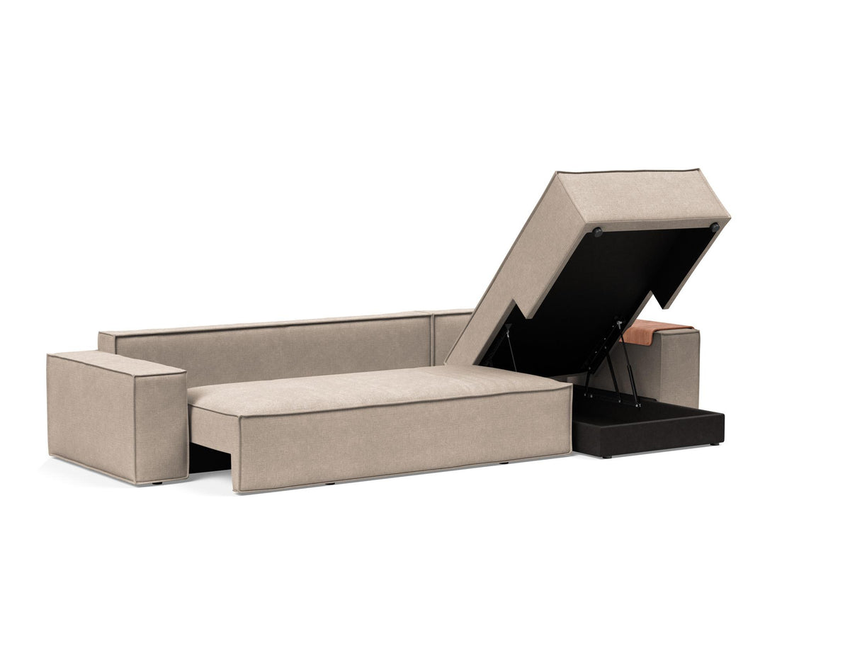 Newilla Sleeper Sofa With Lounger - Wide Arms