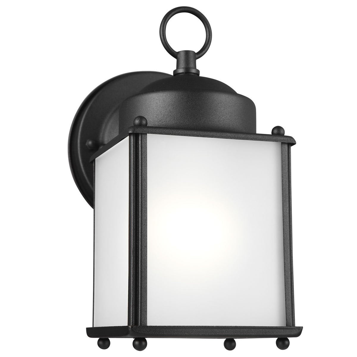 New Castle Small Outdoor Wall Lantern — Satin Etched