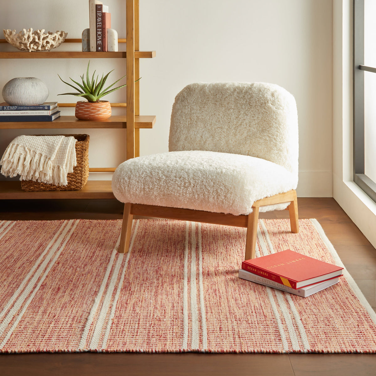 Dash & Albert Malta Handwoven Wool Rug in Pink, photo 2
