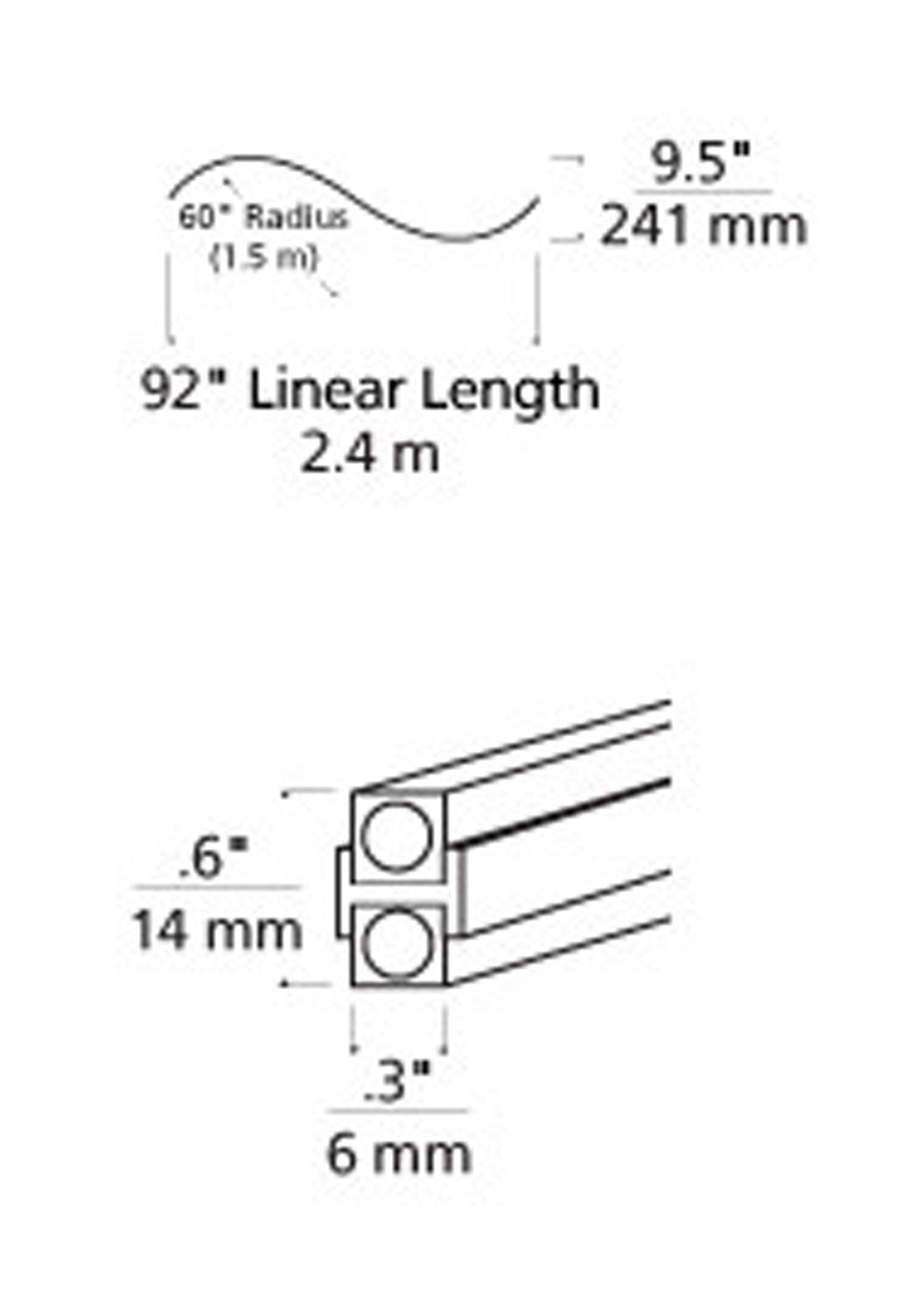 Pre-Bent S Curve Monorail — Brown