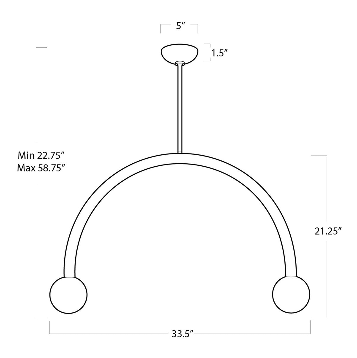 Happy LED Pendant — 22.75"