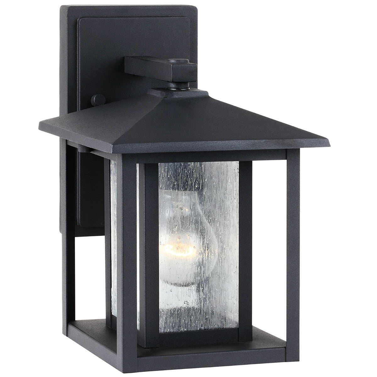 Hunnington 11" Lantern — Clear Seeded, A19