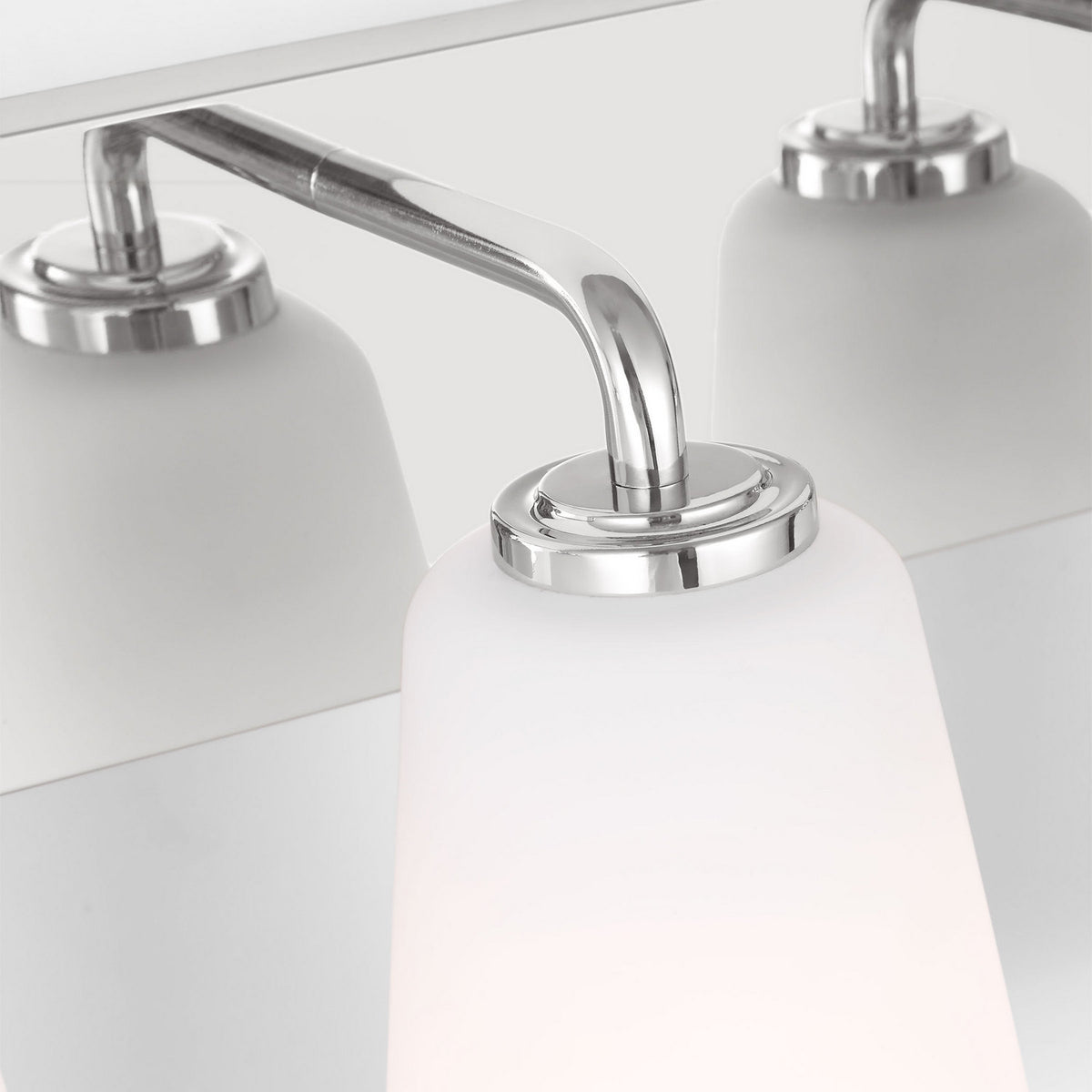 Miles Four Light Bath — Etched white glass