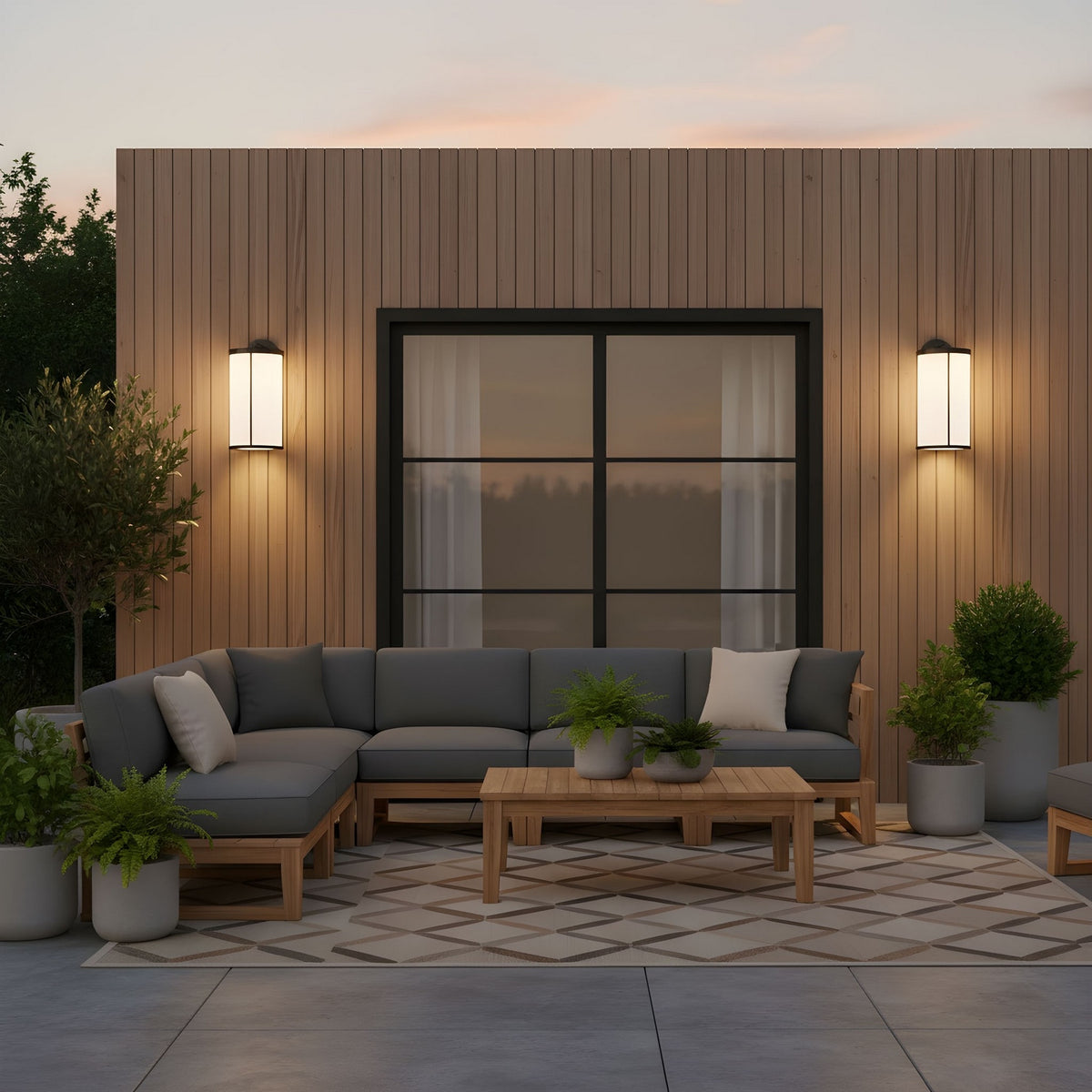 Luning Extra Large Lantern — Opal Etched