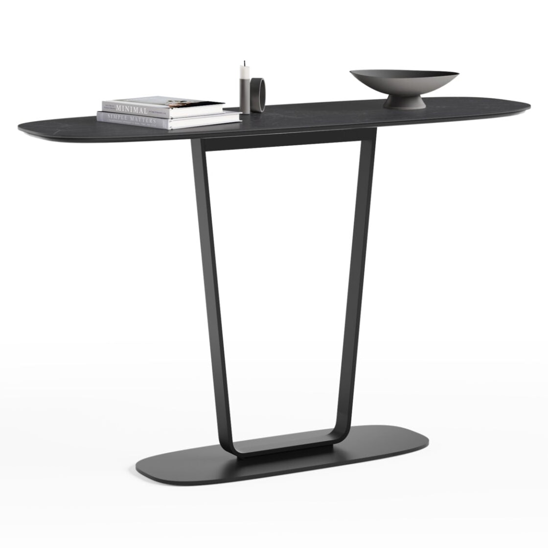 BDi Cloud 9 1183 Console Table in Nimbus Black, on white