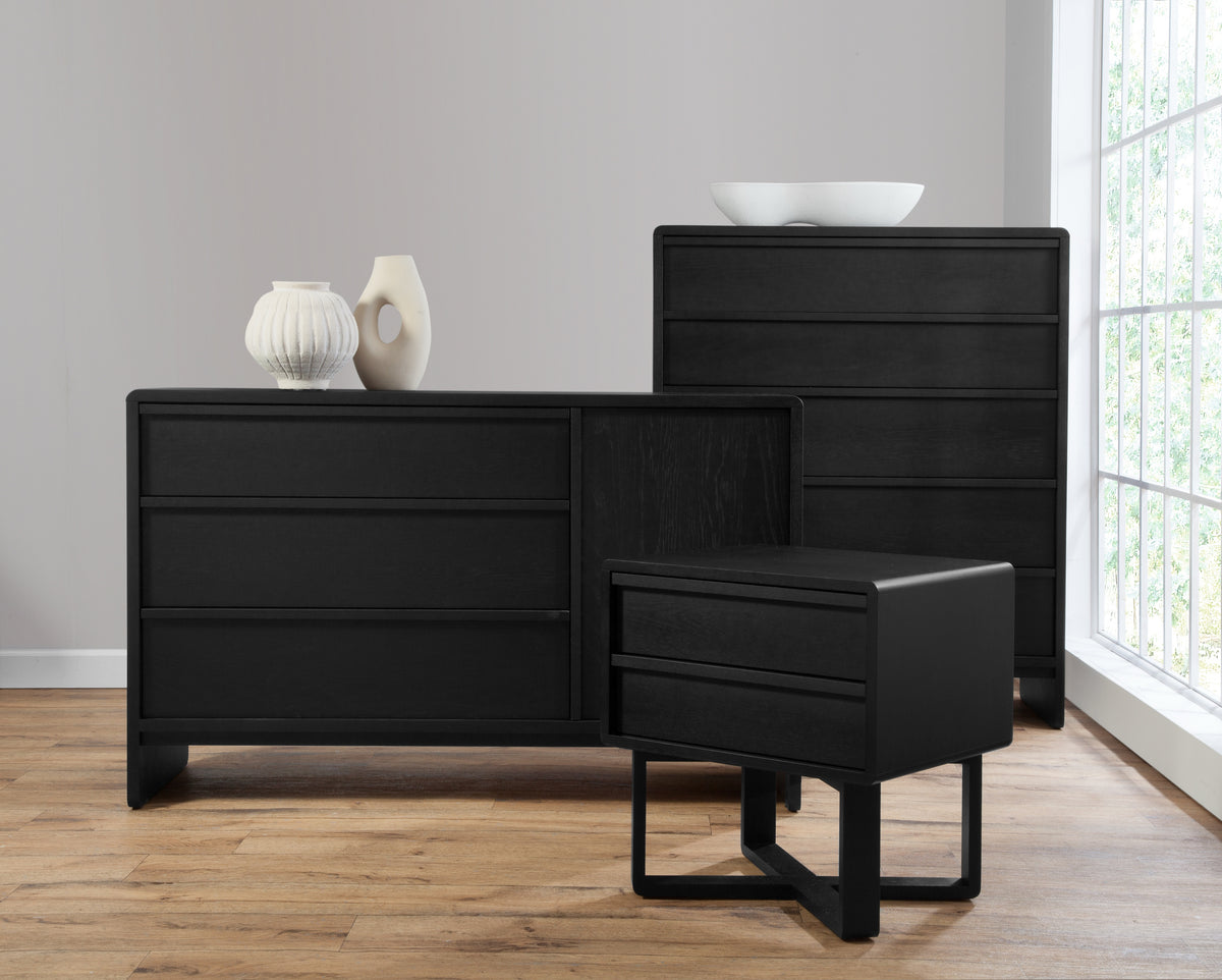 West Bros Corsa Chest of Drawers in 46 Noir, with the Corsa collection