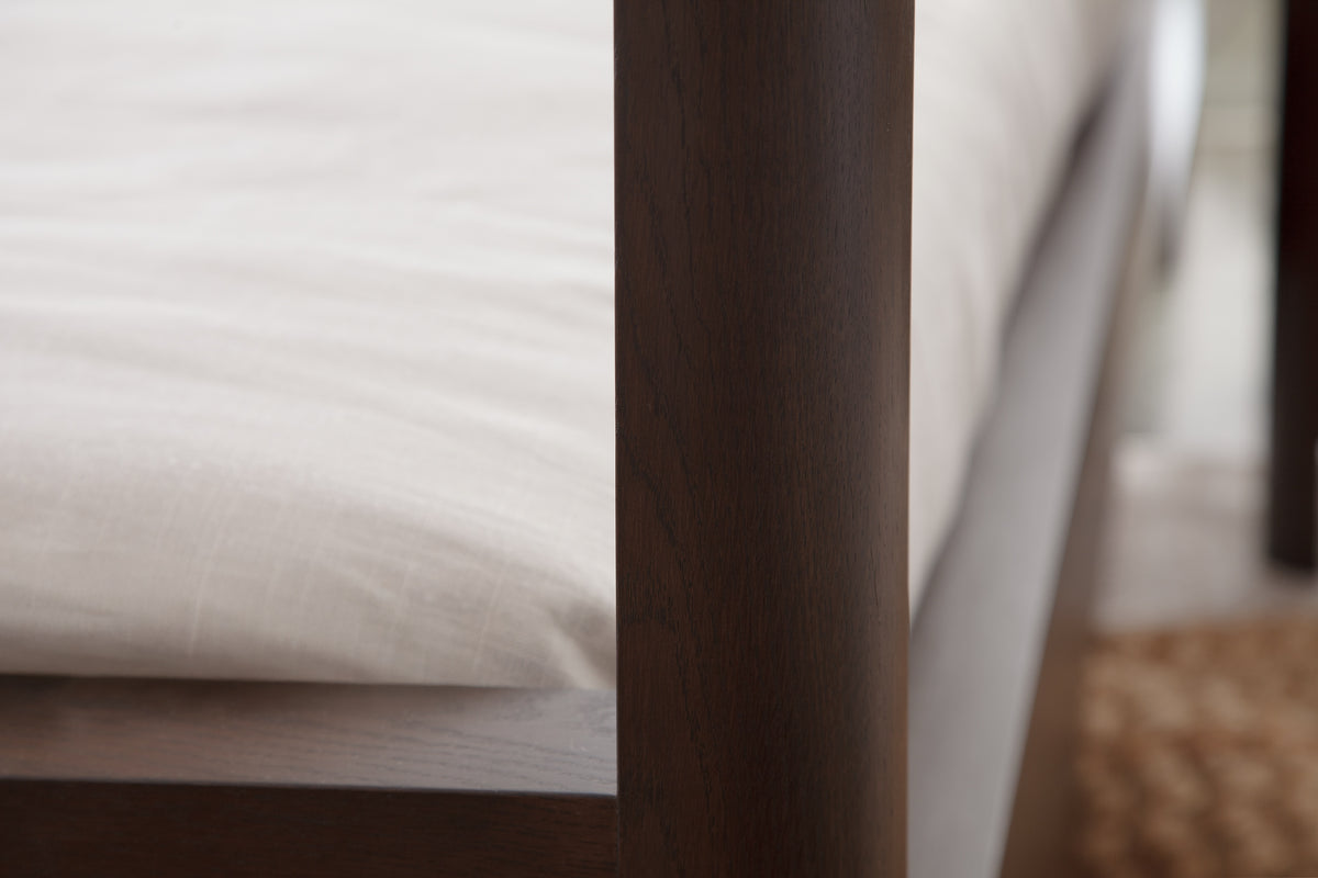 West Bros Curva Poster Bed in 22 Mocha, detail