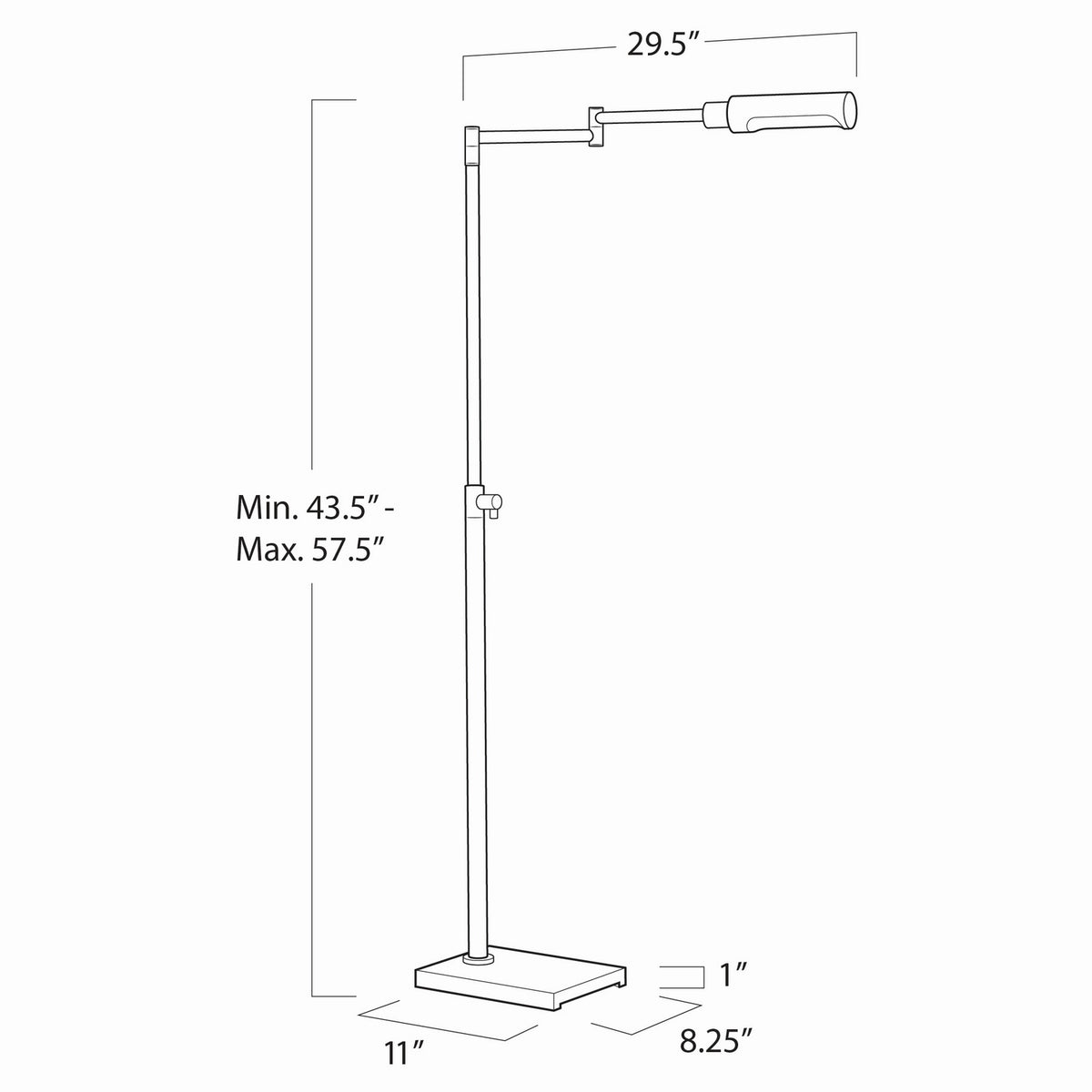 Noble One Light Floor Lamp