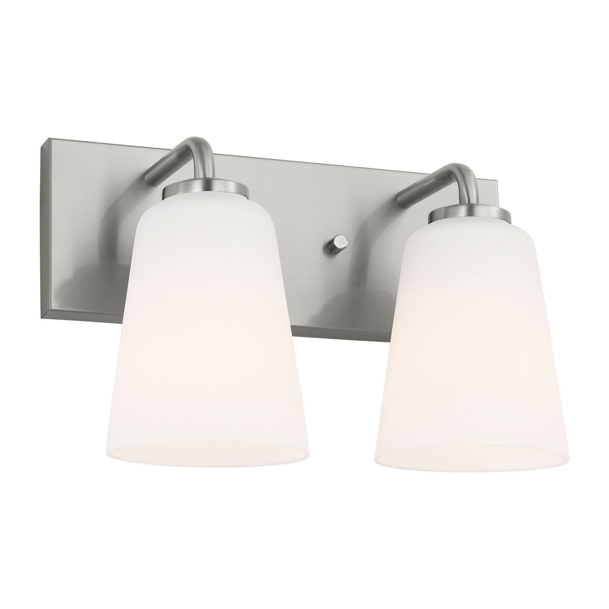 Miles Two Light Bath — Etched white glass