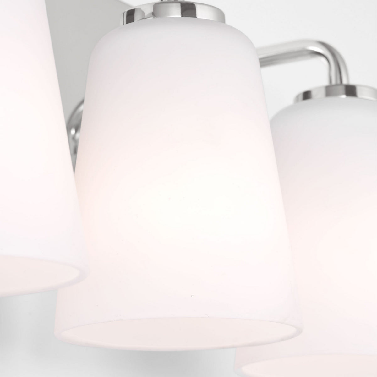 Miles Three Light Bath — Etched white glass