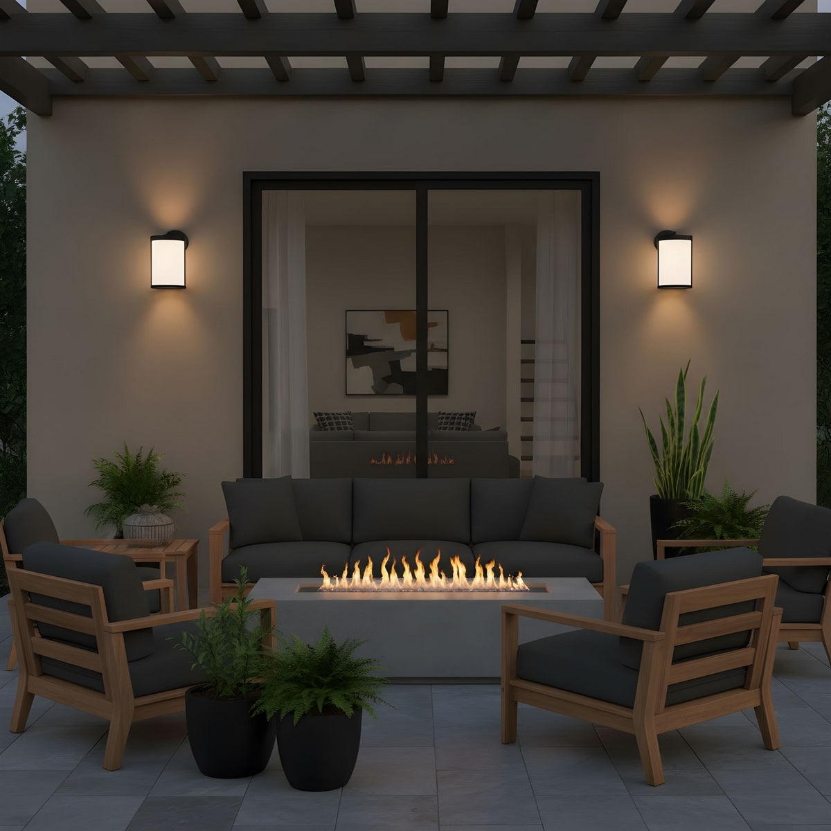 Luning Medium Lantern — Opal Etched
