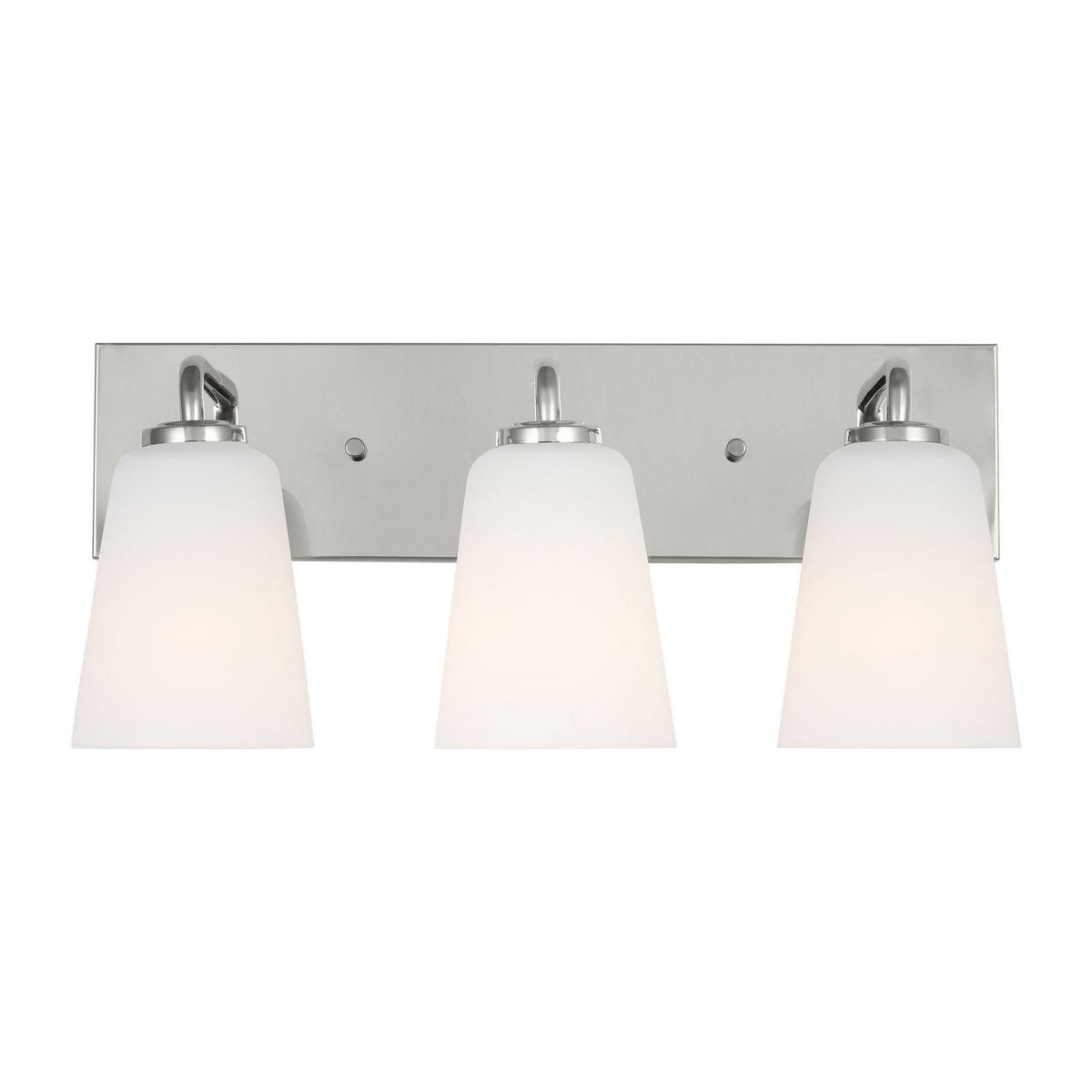 Miles Three Light Bath — Etched white glass