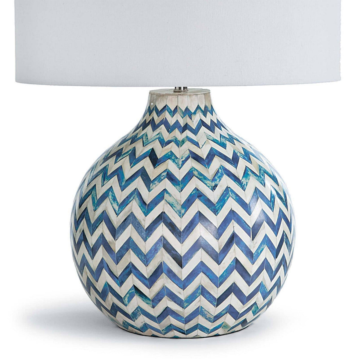 Chevron Bone One Light Table Lamp — Indigo