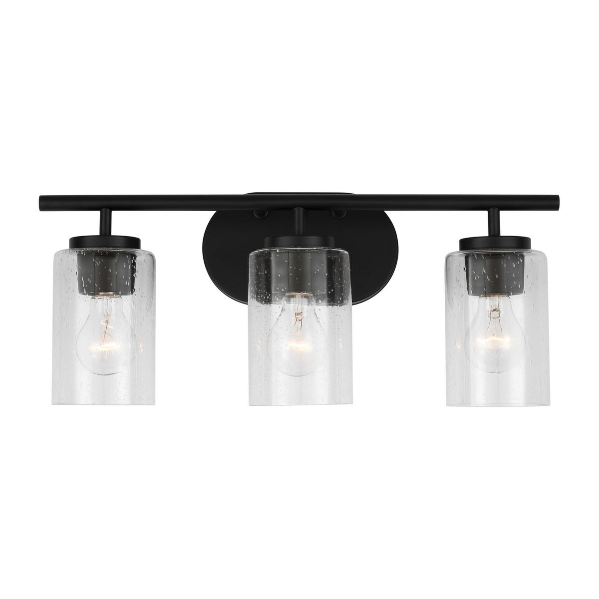 Oslo 3-Light Bath Sconce — Clear Seeded
