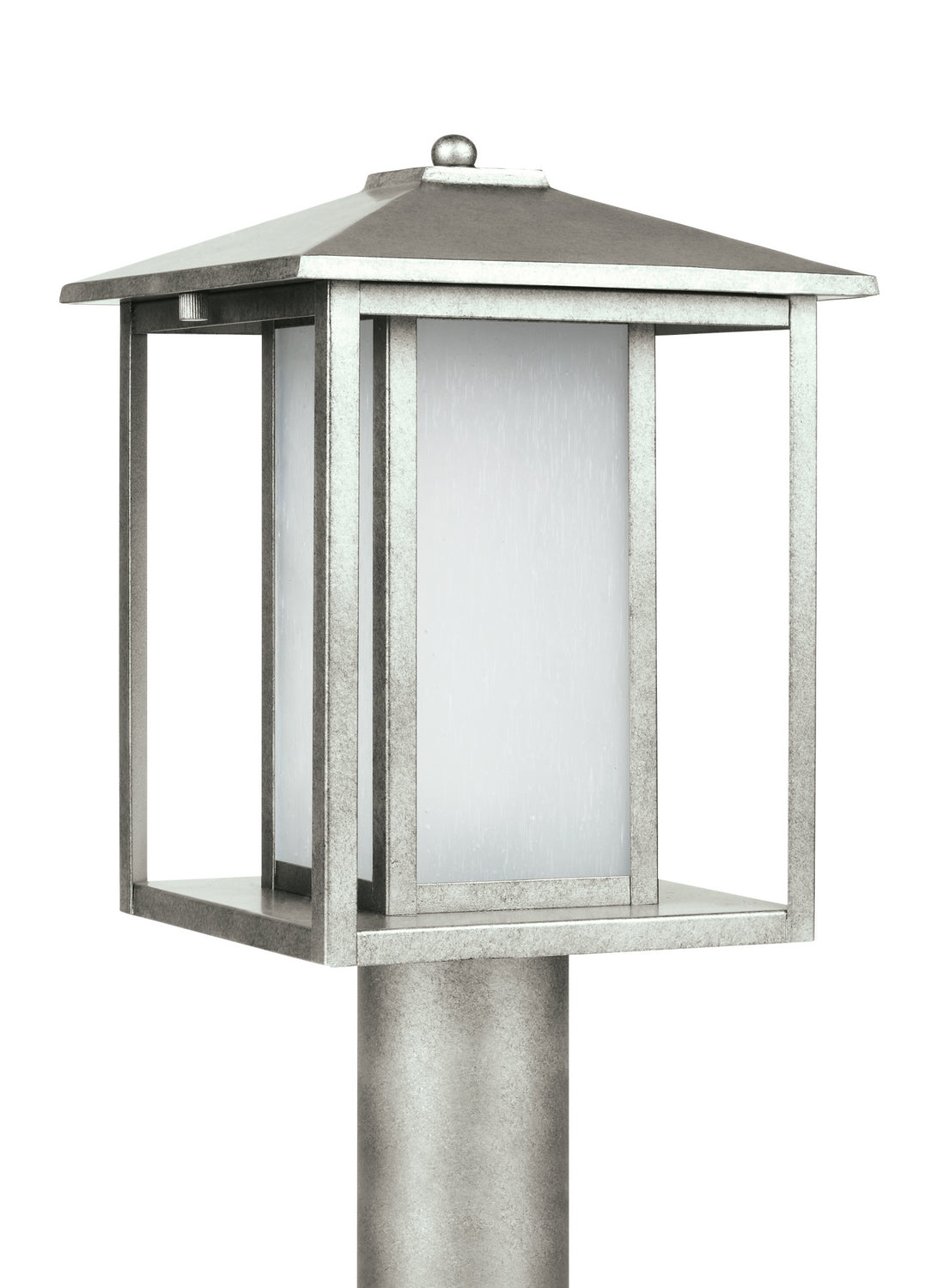 Hunnington 15" Post Lantern — Etched Seeded