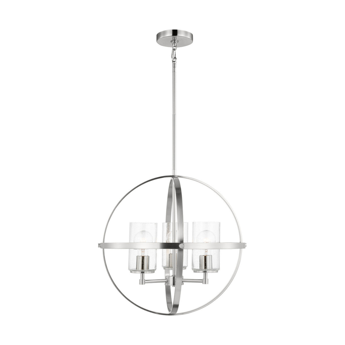 Alturas Three Light Chandelier — Clear Seeded