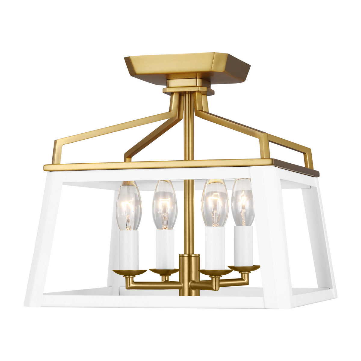 Four Light Flush Mount — 11.25", 60 W