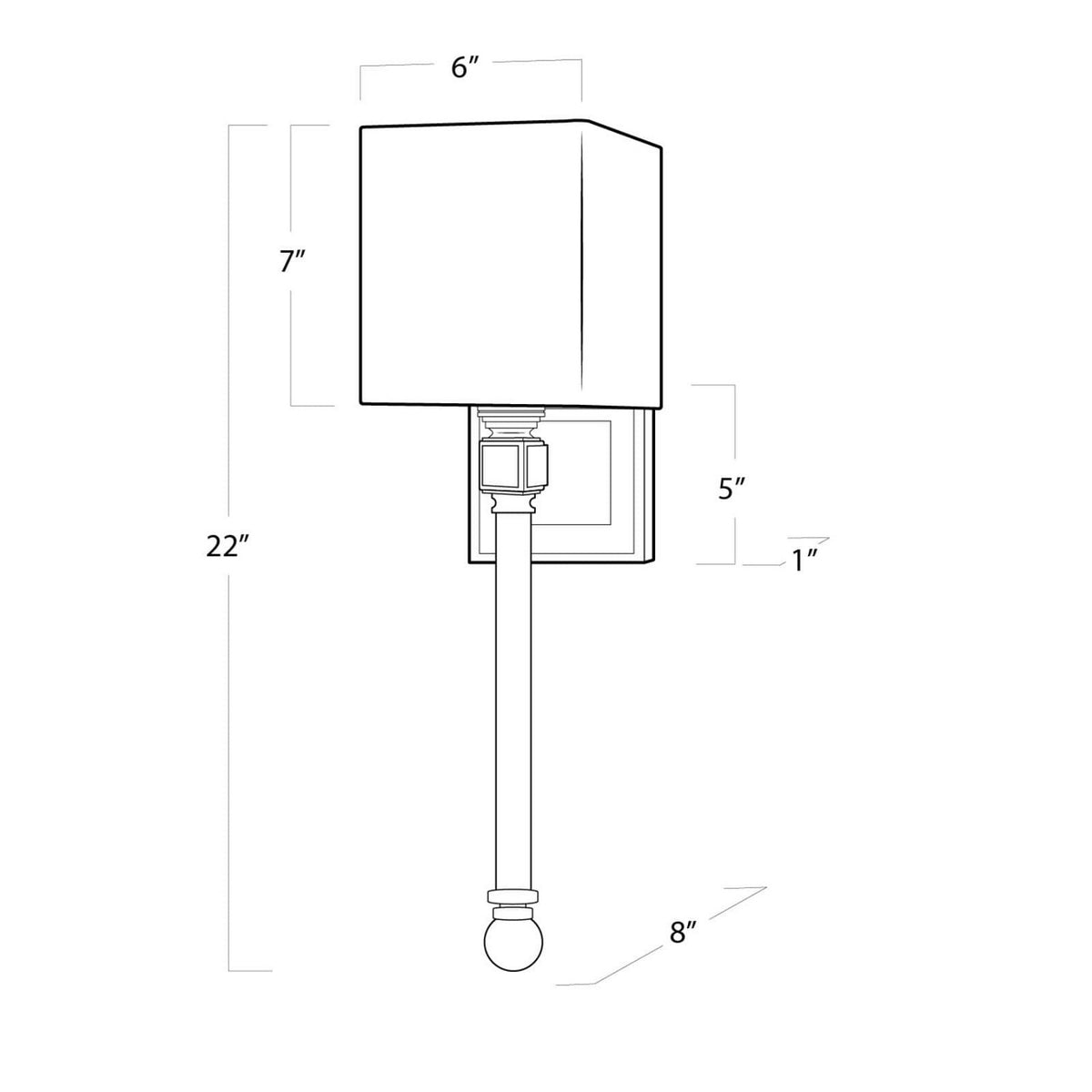Tail One Light Wall Sconce