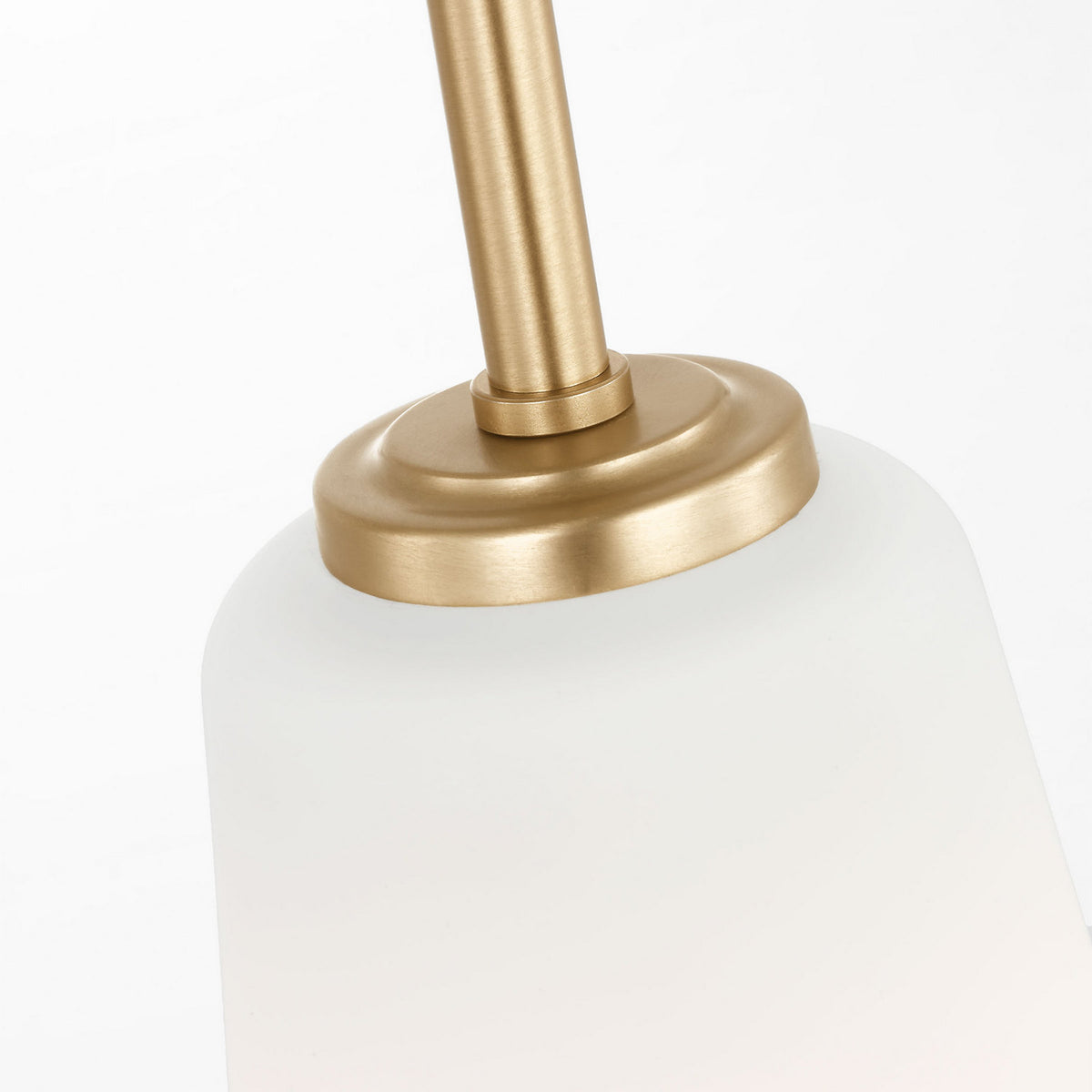 Miles One Light Pendant — Etched white glass