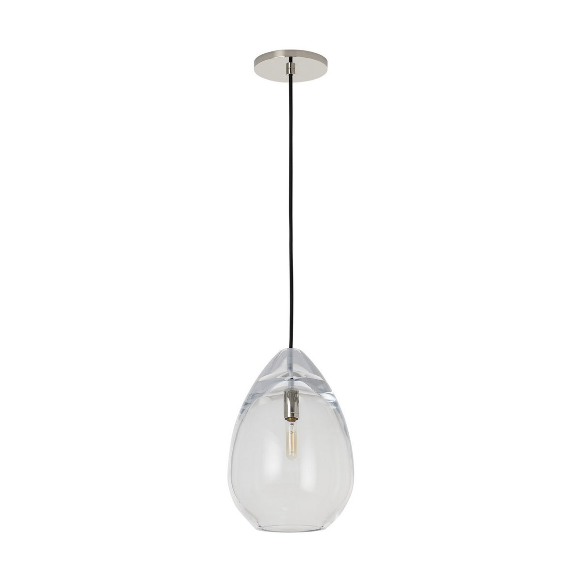 Alina One Light Pendant — 12.00", Clear