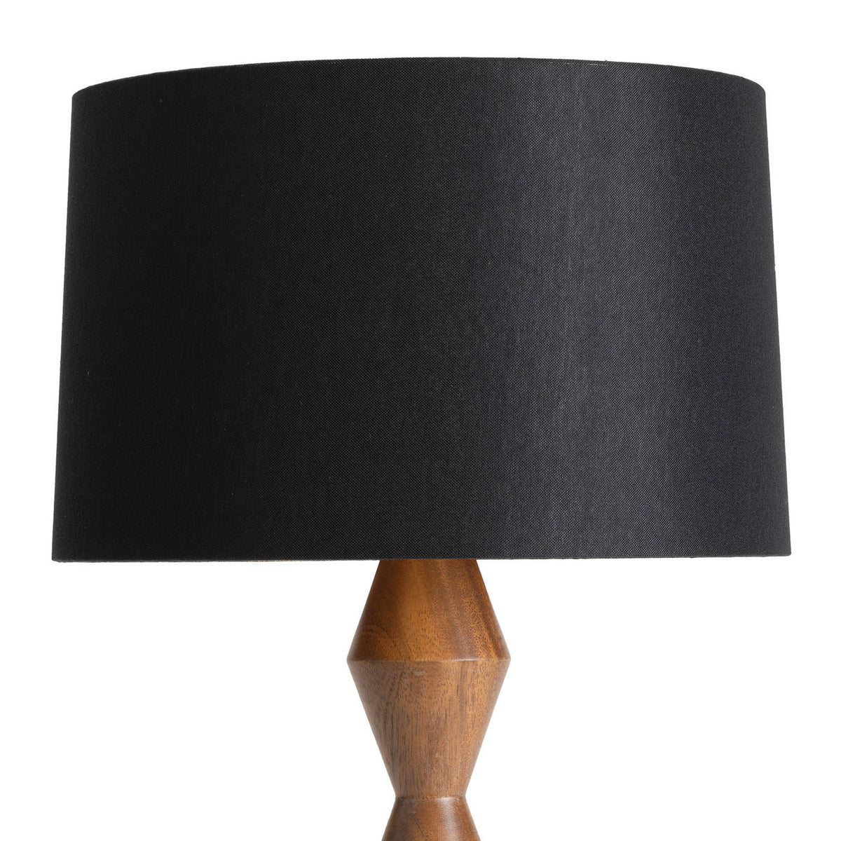Crew Walnut Buffet Lamp (Black Shade)