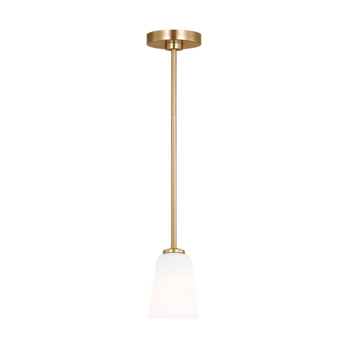 Miles One Light Pendant — Etched white glass