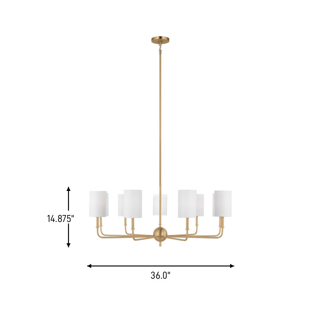Nine Light Chandelier — 14.88", 60 W