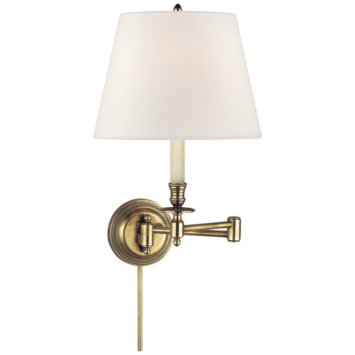 Candle Stick One Light Swing Arm Wall Lamp